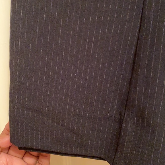2pair trousers, one gray and one blk pin stripe - Picture 10 of 11